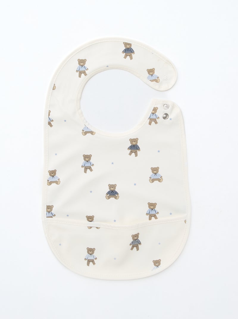 Set van 2 waterdichte slabbetjes met print Bruin - Kiabi