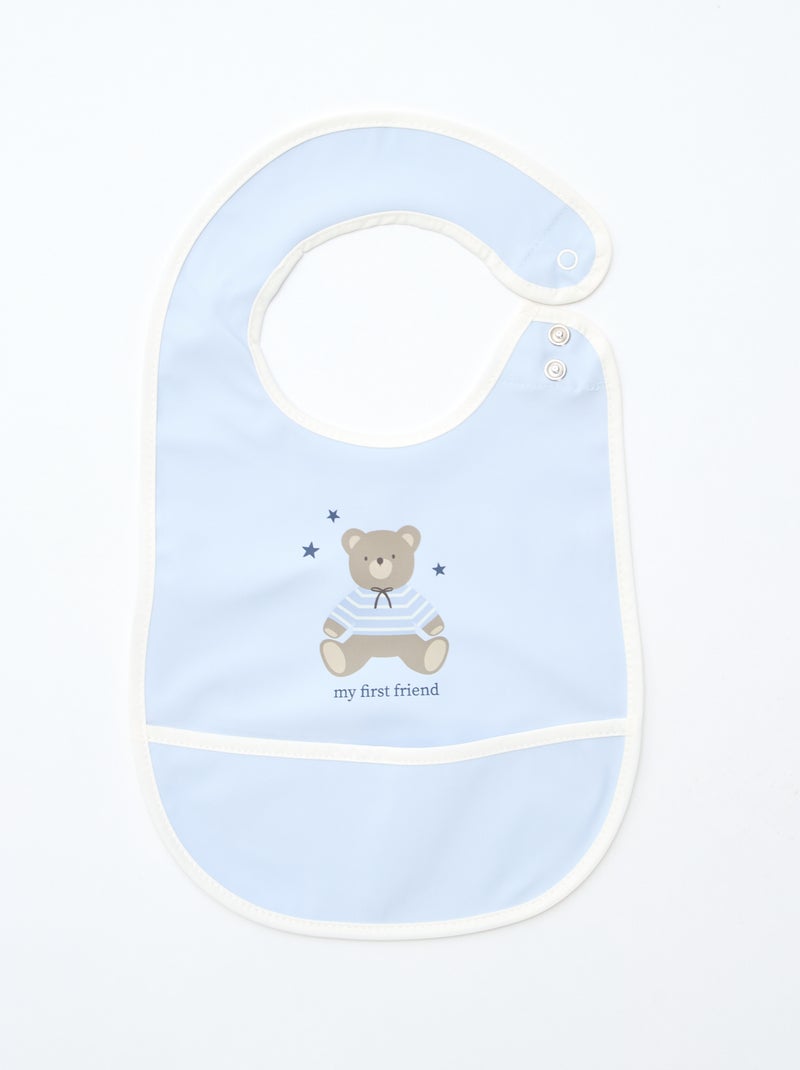 Set van 2 waterdichte slabbetjes met print Bruin - Kiabi
