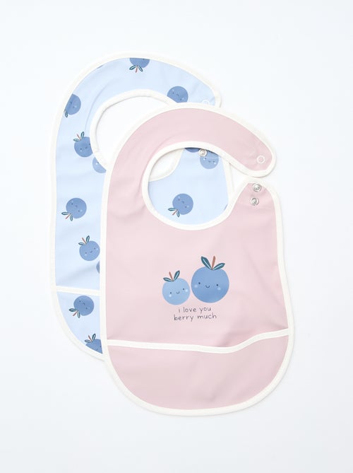 Set van 2 waterdichte slabbetjes met print - Kiabi