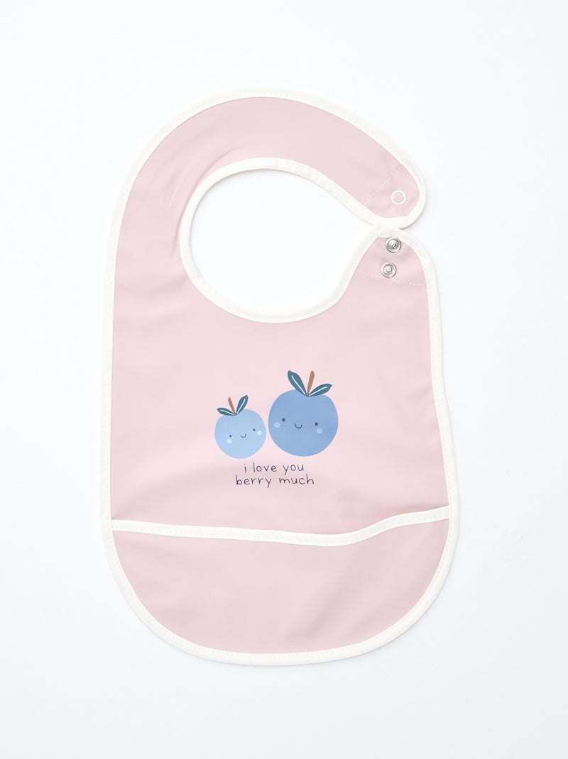 Set van 2 waterdichte slabbetjes met print Paars - Kiabi