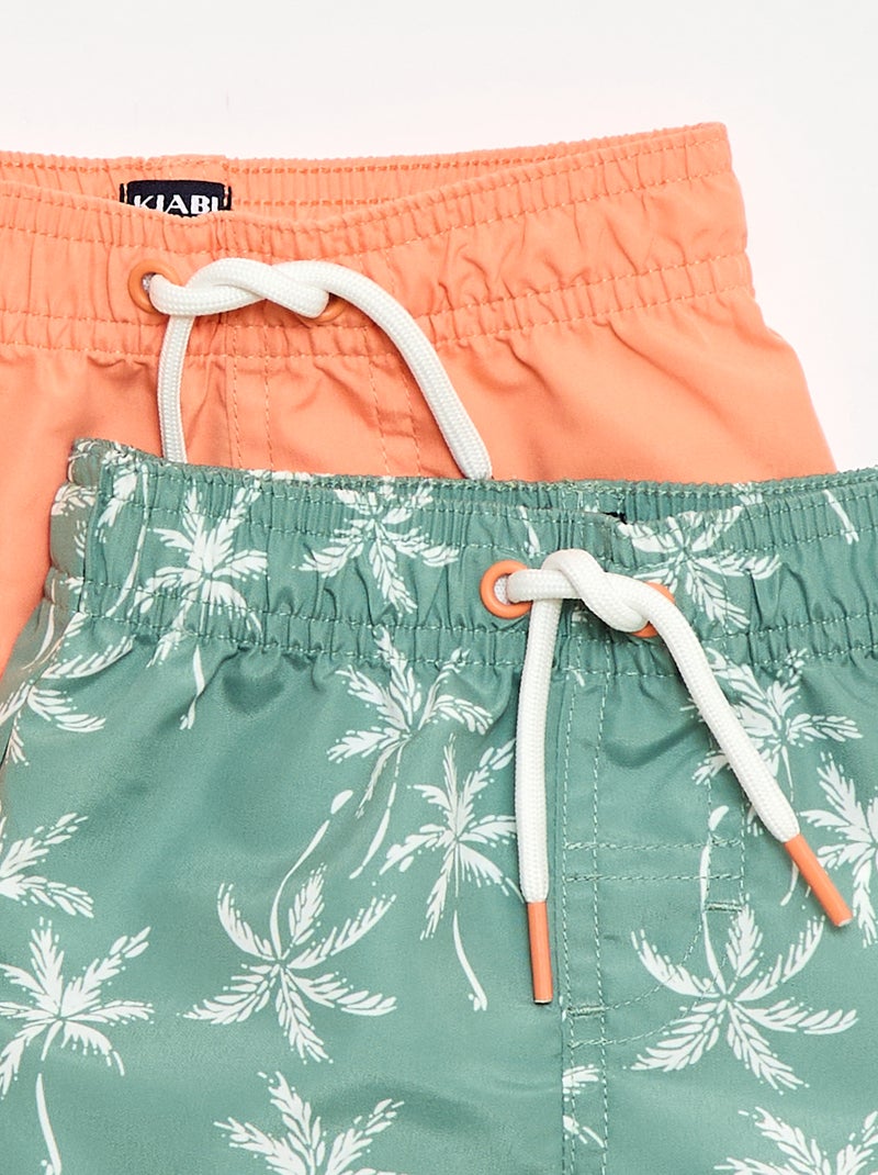 Set van 2 zwemshorts Groen - Kiabi