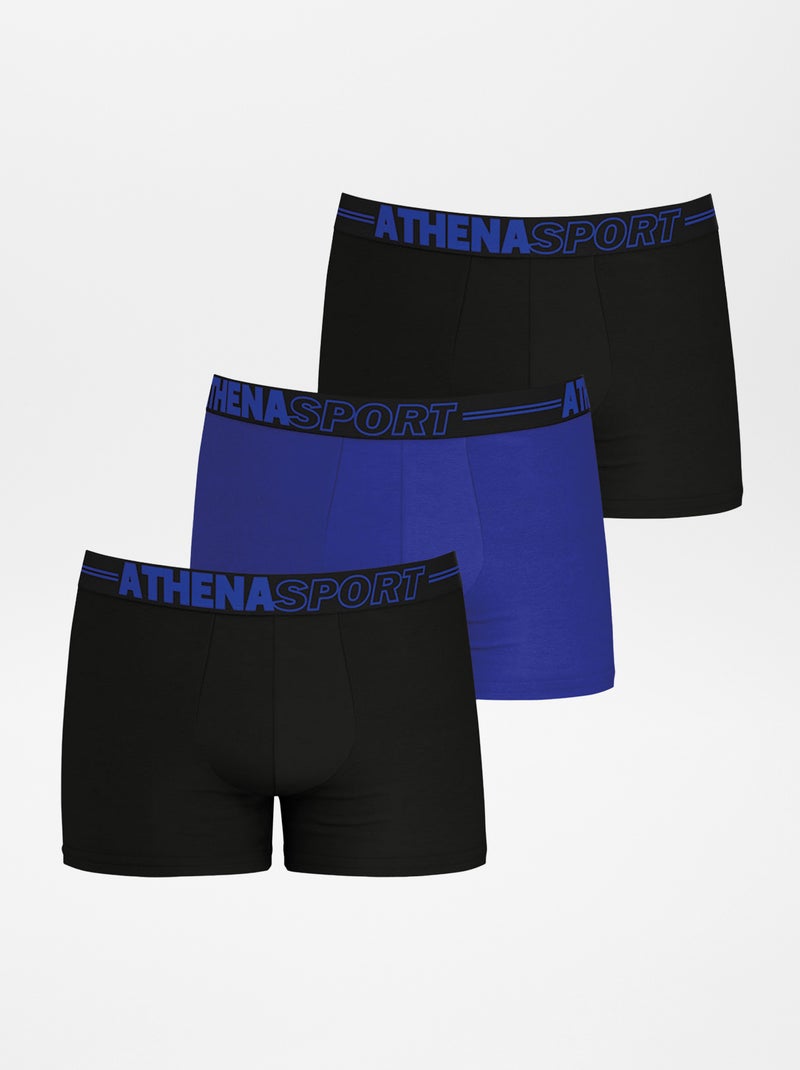 Set van 3 'Athena'-boxershorts ZWART - Kiabi