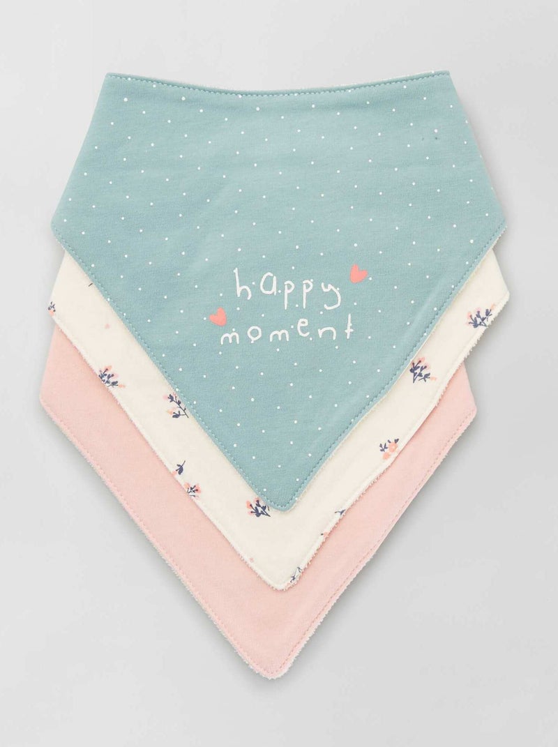 Set van 3 bandana-slabbetjes BLAUW - Kiabi