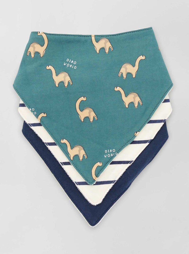 Set van 3 bandana-slabbetjes GROEN - Kiabi