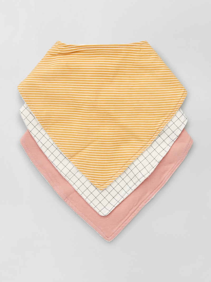 Set van 3 bandanaslabbetjes GEEL - Kiabi
