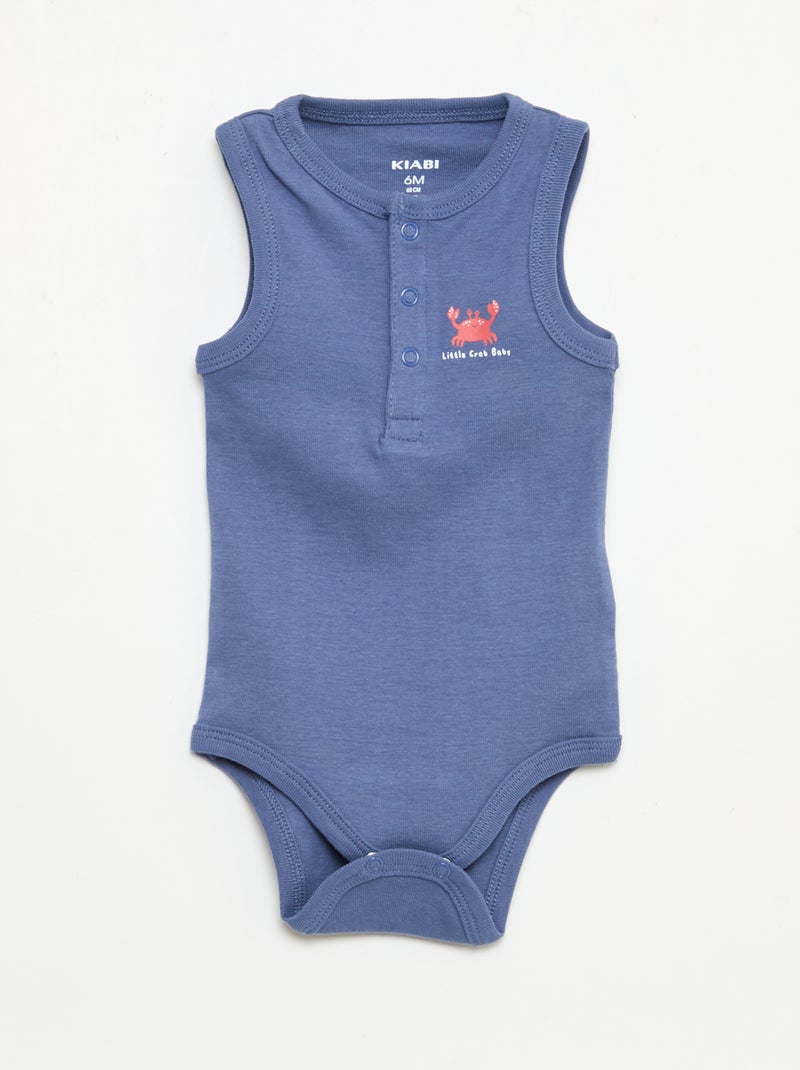 Set van 3 bodies - 3 stuks Blauw - Kiabi