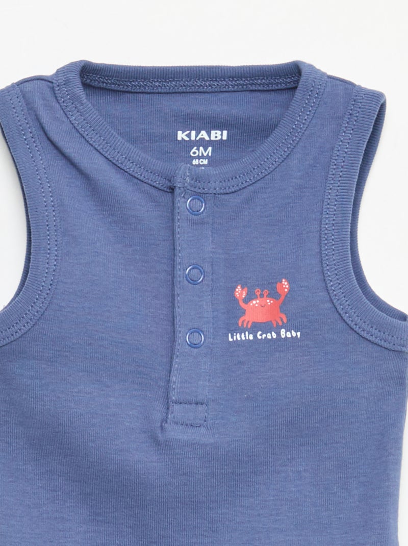 Set van 3 bodies - 3 stuks Blauw - Kiabi
