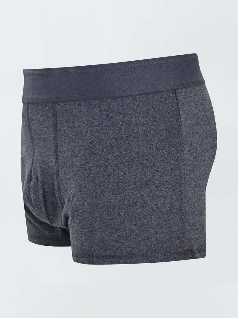 Set van 3 boxers plus size donkergrijs - Kiabi