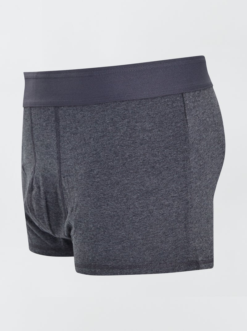 Set van 3 boxers plus size donkergrijs - Kiabi