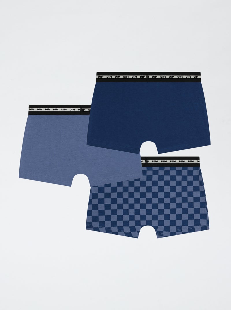 Set van 3 boxershorts 'DIM' Blauw - Kiabi