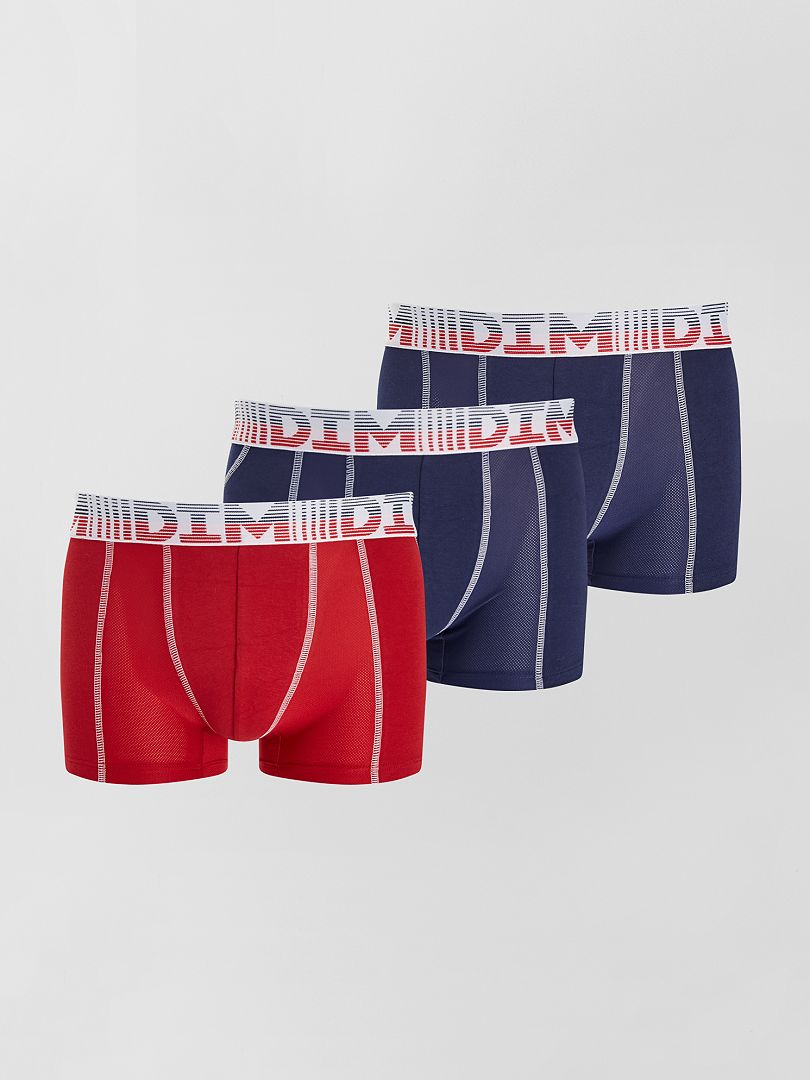 Set van 3 boxershorts 'DIM' BLAUW - Kiabi