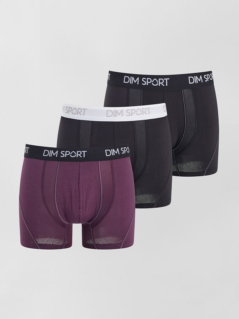 Set van 3 boxershorts 'DIM Sport' ZWART - Kiabi