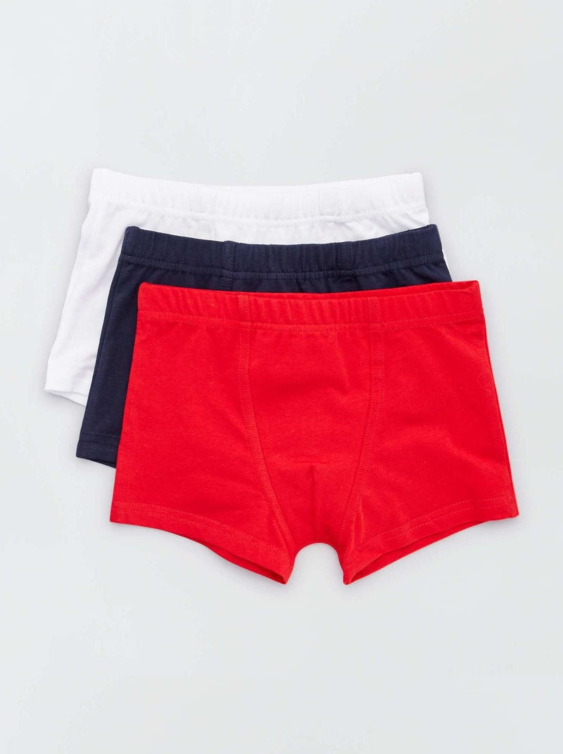 Set van 3 boxershorts ROOD - Kiabi