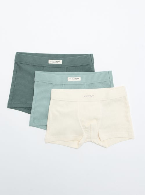 Set van 3 effen boxershorts - Kiabi