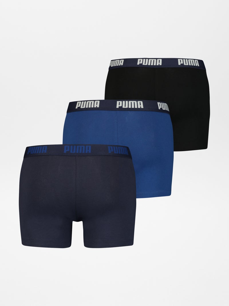 Set van 3 effen boxershorts 'Puma' BLAUW - Kiabi