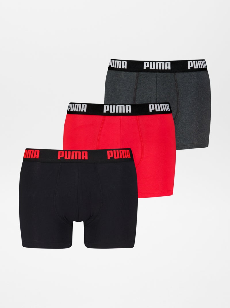 Set van 3 effen boxershorts 'Puma' GRIJS - Kiabi