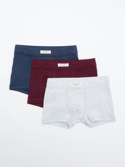 Set van 3 effen boxershorts - Kiabi