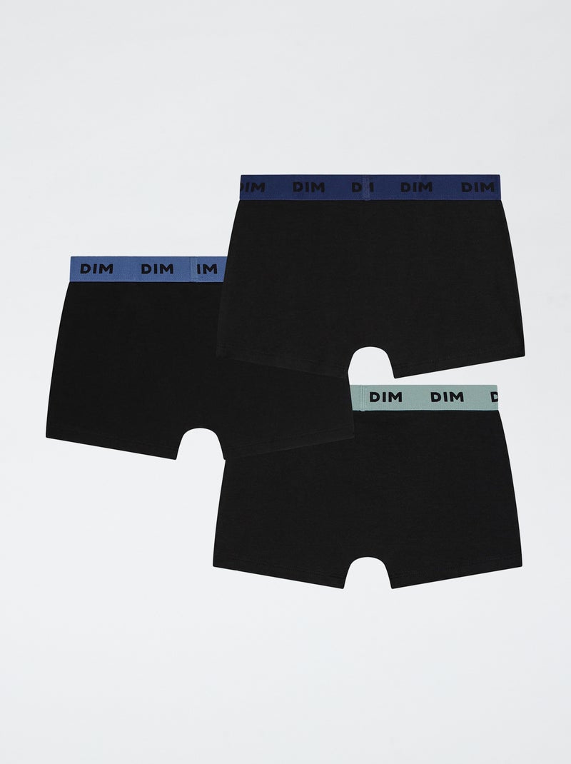 Set van 3 effen 'Dim' boxers Zwart - Kiabi