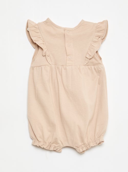 Set van 3 effen en geplooide rompertjes - Kiabi