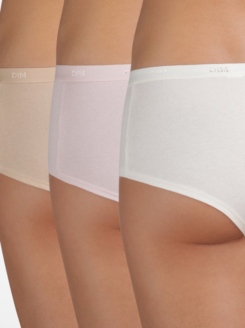 Set van 3 effen hipsters 'DIM' BIEGE - Kiabi