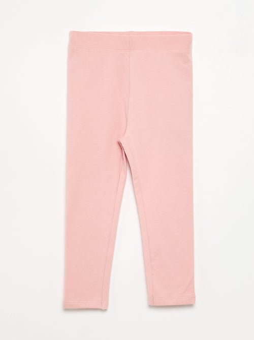 Set van 3 effen leggings van jerseytricot - Kiabi
