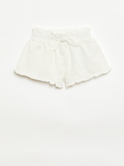 Set van 3 effen shorts met volants - Kiabi