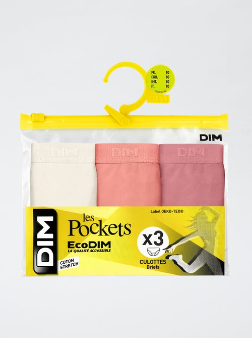 Set van 3 effen slips 'DIM' - Kiabi