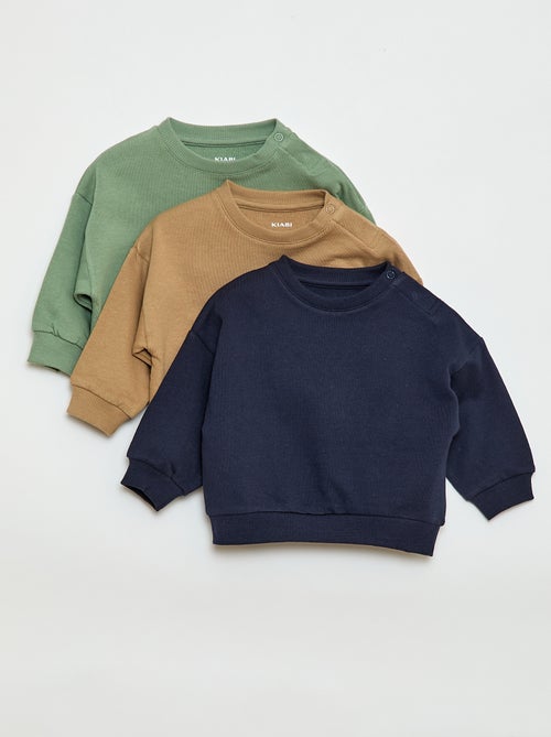 Set van 3 effen sweaters - Kiabi