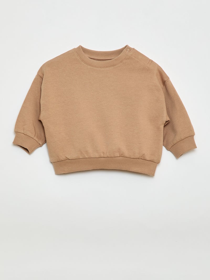 Set van 3 effen sweaters Biege - Kiabi