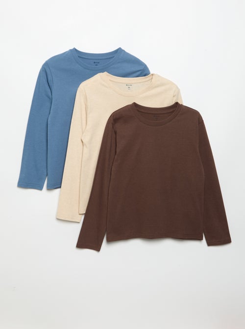 Set van 3 effen T-shirts - Kiabi