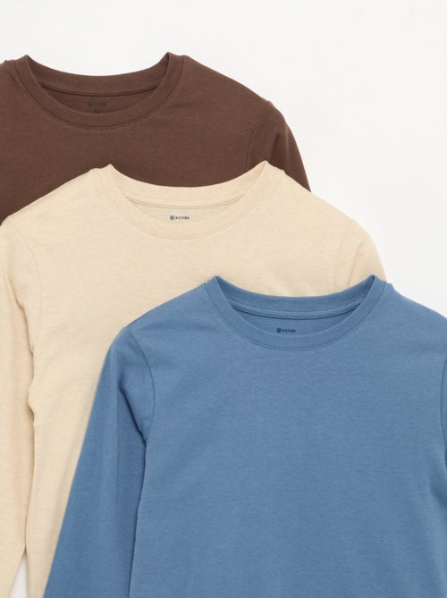 Set van 3 effen T-shirts - Kiabi