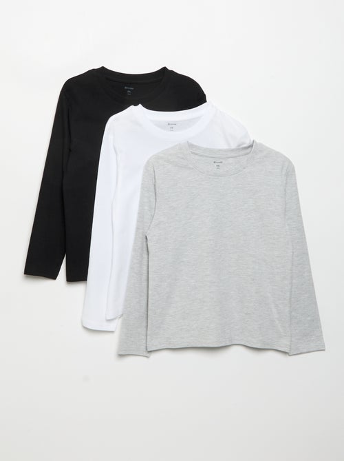Set van 3 effen T-shirts - Kiabi