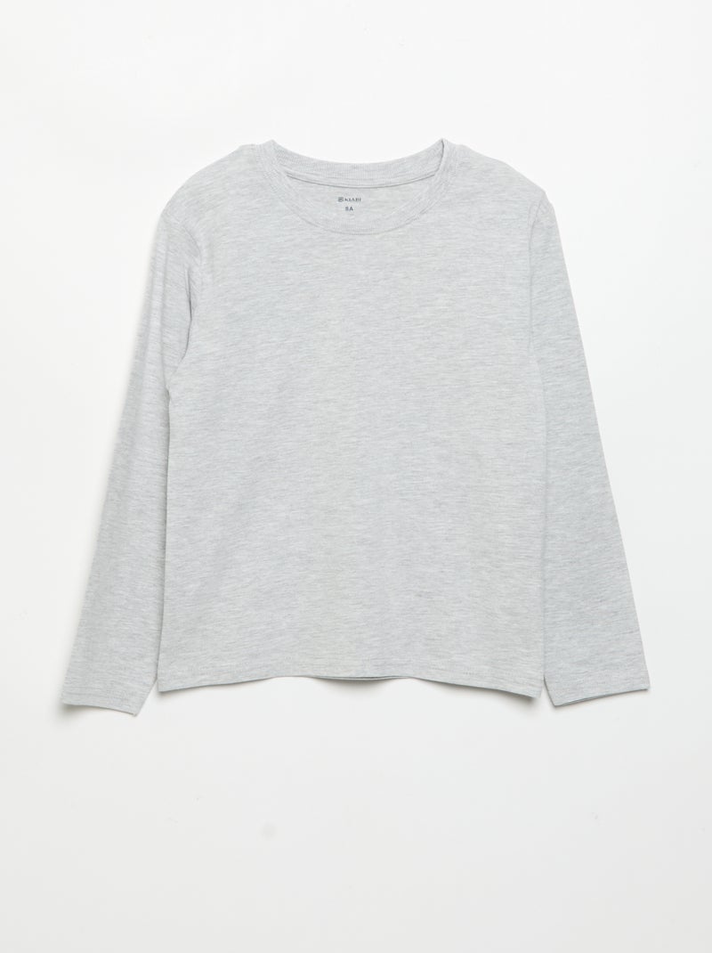 Set van 3 effen T-shirts Zwart - Kiabi
