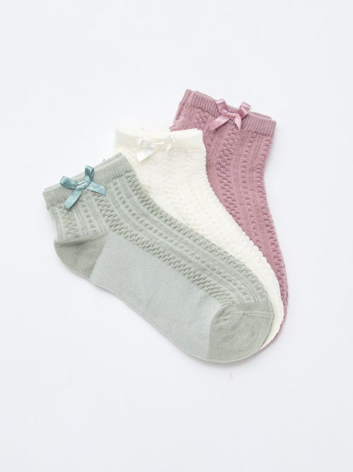 Set van 3 enkelsokken met ruches - Kiabi