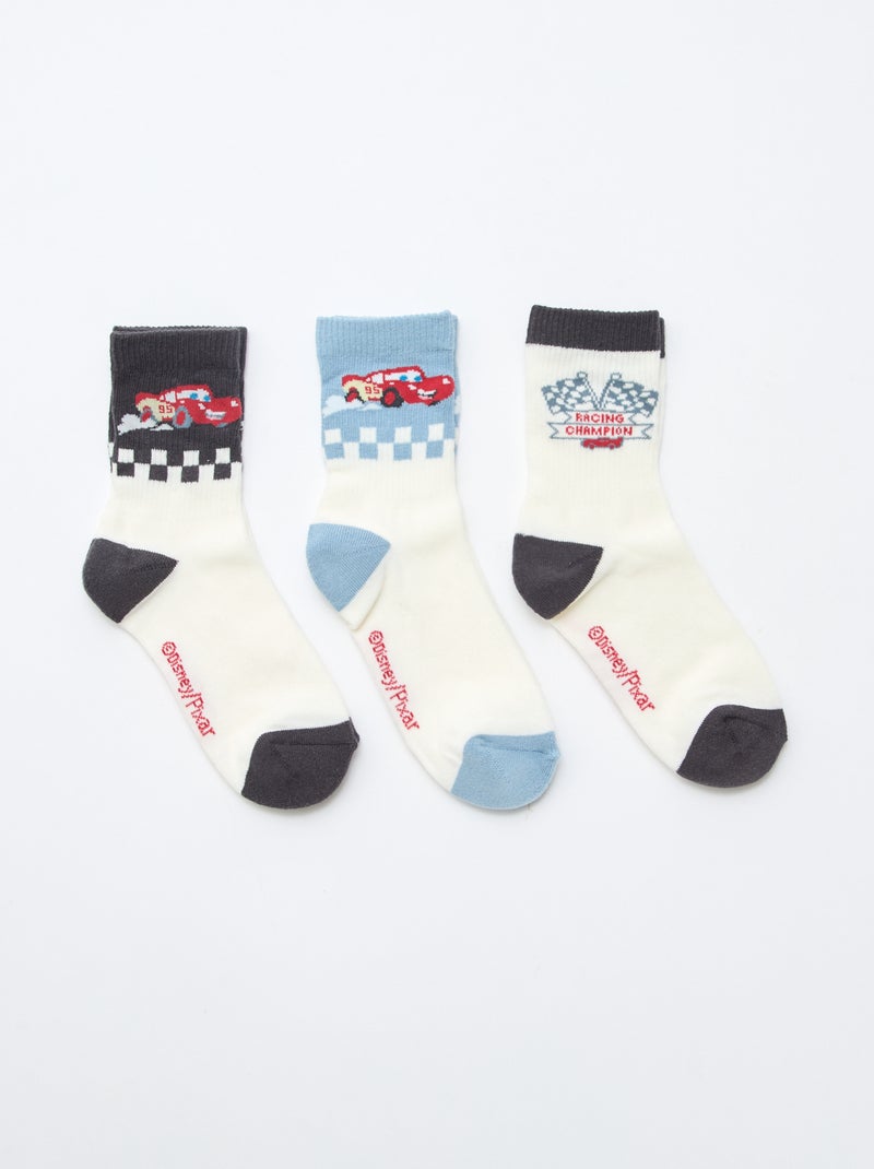 Set van 3 fantasiekousen 'Cars' Blauw - Kiabi