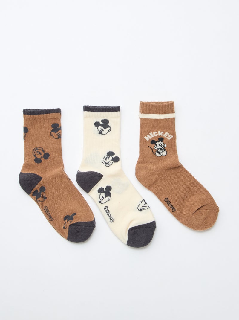 Set van 3 fantasiekousen 'Mickey' Bruin - Kiabi
