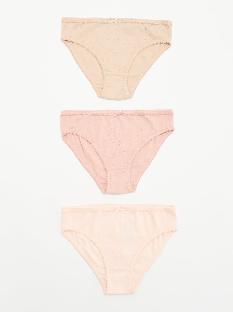 Set van 3 fantasieonderbroeken Biege - Kiabi