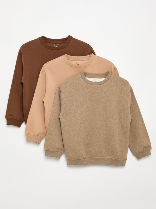 Set van 3 fleecesweaters met lange mouwen - Kiabi