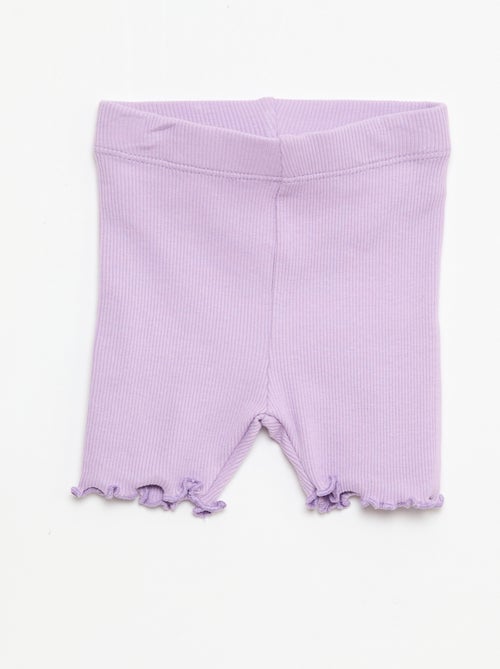 Set van 3 geribbelde fietsbroeken - Kiabi