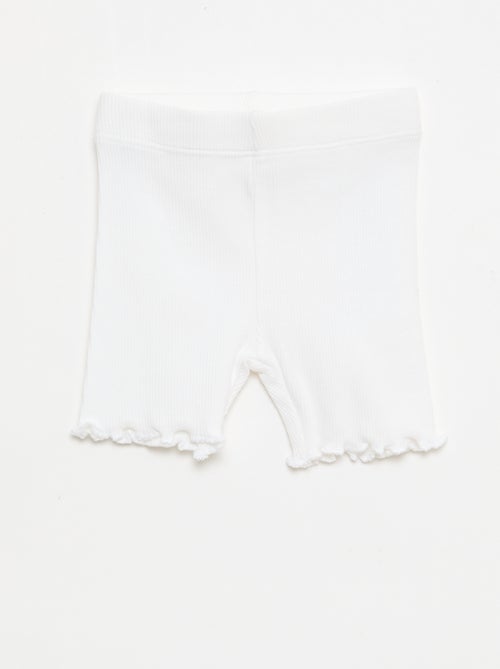 Set van 3 geribbelde fietsbroeken - Kiabi