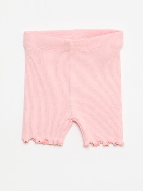 Set van 3 geribbelde fietsbroeken - Kiabi