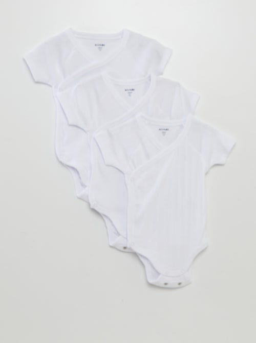 Set van 3 geribde rompertjes - Kiabi