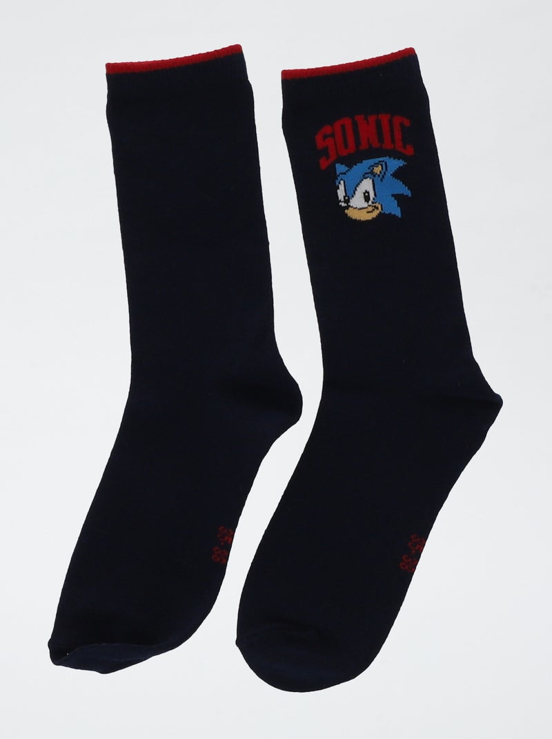 Set van 3 halfhoge sokken 'Sonic' Blauw - Kiabi