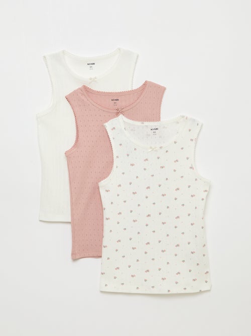 Set van 3 hemdjes van ajourtricot - Kiabi