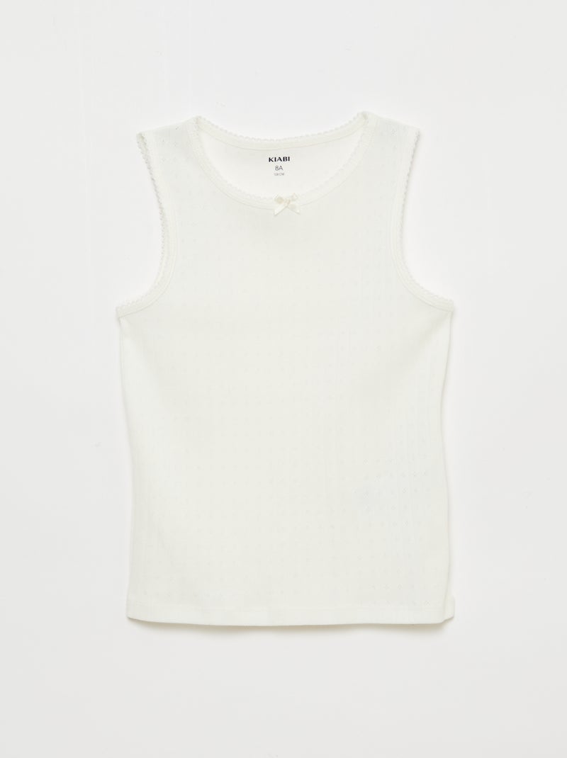 Set van 3 hemdjes van ajourtricot Wit - Kiabi
