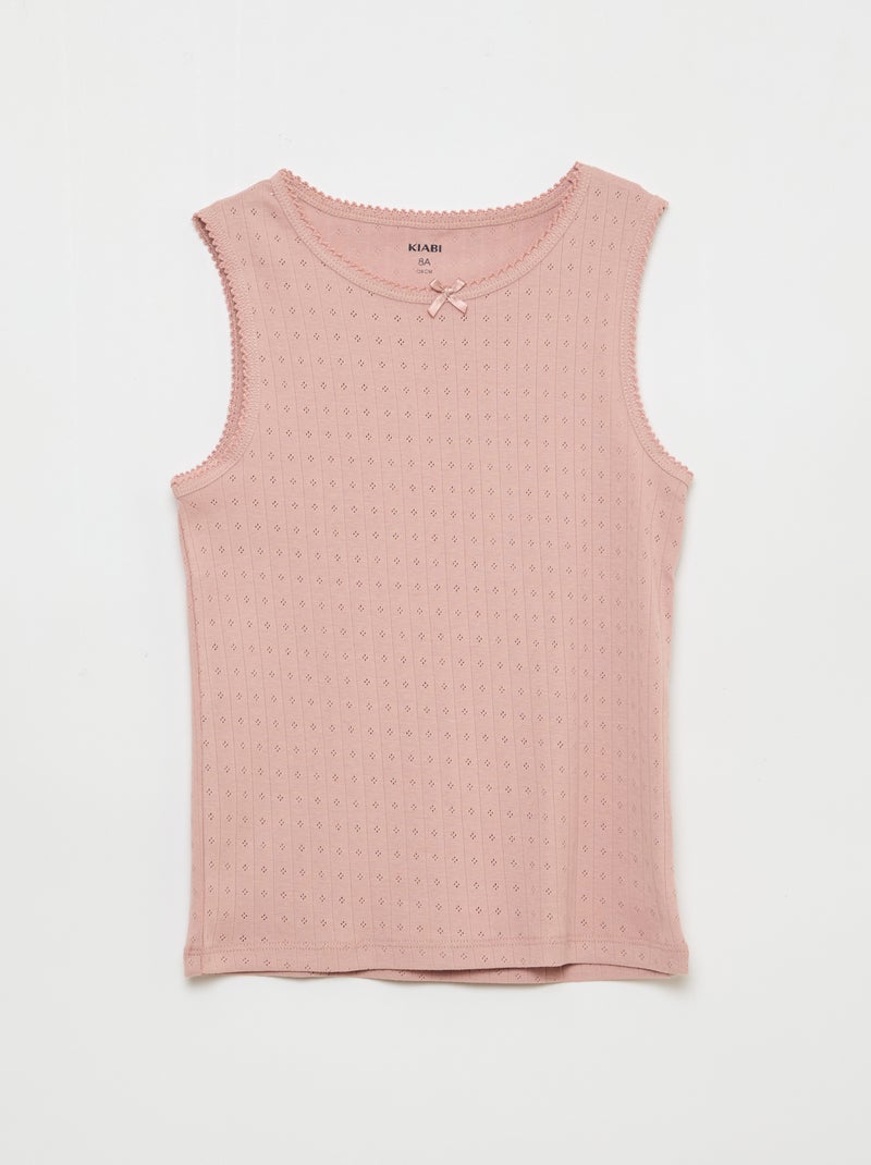 Set van 3 hemdjes van ajourtricot Wit - Kiabi