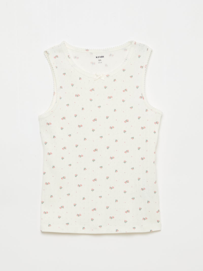 Set van 3 hemdjes van ajourtricot Wit - Kiabi
