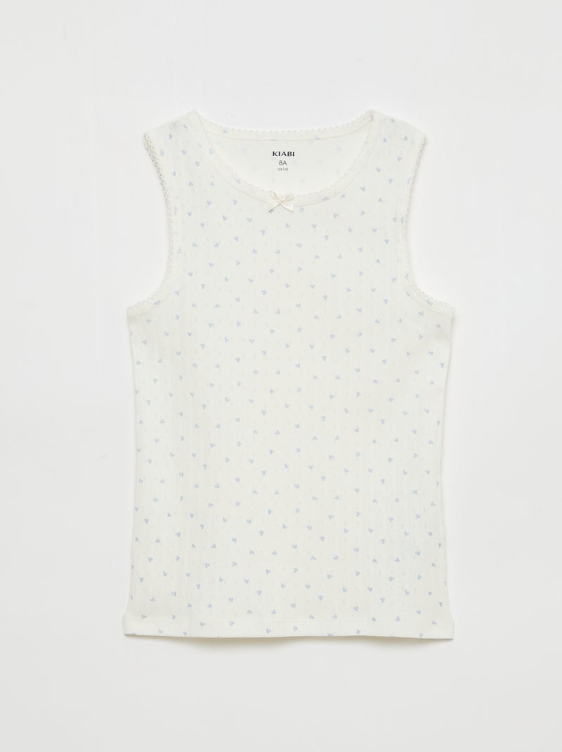 Set van 3 hemdjes van ajourtricot Wit - Kiabi