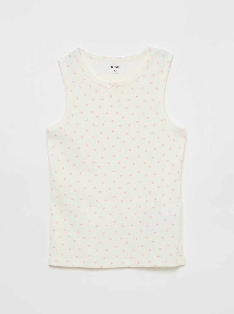 Set van 3 hemdjes van ajourtricot Wit - Kiabi
