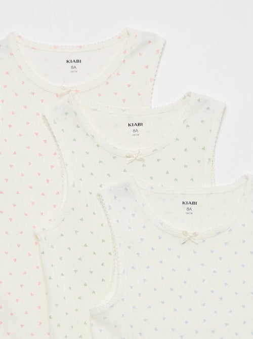 Set van 3 hemdjes van ajourtricot - Kiabi